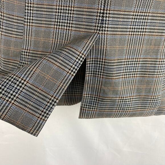 H&M Preppy Clueless Glenn Plaid Blazer Jacket Women XS Gray Officecore Tailored - Picture 7 of 13